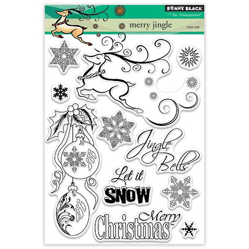 Penny Black 30-375 Clear Set Clear Stamp Set, 30-375,Merry Jingle