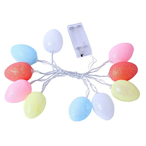 Easter Egg String Lights - 10 LEDs Easter Egg Shape LED Lights Fairy String Lights Decor for Easter Spring Theme Party for Tree Bedroom Holiday Party Home (Muticolor_812A)