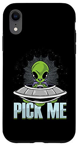 iPhone XR Pick Me Abduction Spaceship Alien ET Ufo Universe Gift Case