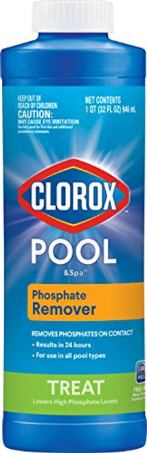 Clorox Pool and Spa 55232CLX Phosphate Remover, 1-Quart, White