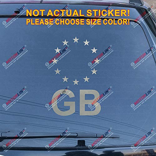 3S MOTORLINE GB European Union Flag EU British Decal Sticker Car Vinyl Pick Size Color die Cut no bkgrd (Silver, 12'' (30.5cm)) 3S MOTORLINE GB European Union Flag EU British Decal Sticker Car Vinyl Pick Size Color die Cut no bkgrd (Silver, 12'' (30.5cm))