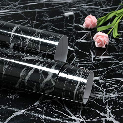 Feisoon 15.7 inchx197 inch Black Marble Wallpaper Peel and Stick for Kitchen Countertops Waterproof Black Marble Contact Paper Removable and Self Adhesive Marble Paper for Kitchen Bathroom Wall Furniture Feisoon 15.7 inchx197 inch Black Marble Wallpaper Peel and Stick for Kitchen Countertops Waterproof Black Marble Contact Paper Removable and Self Adhesive Marble Paper for Kitchen Bathroom Wall Furniture