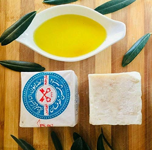 Olive Oil Soap Bar Two Keys inchMuftahein inch 100percent Pure Made In Nablus ~Unscented (2 Bars)