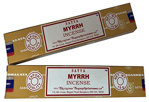 Satya Sai Baba Nag Champa - Myrrh Incense Sticks - Pack of 2 (15 Gram Each) Satya Sai Baba Nag Champa - Myrrh Incense Sticks - Pack of 2 (15 Gram Each)