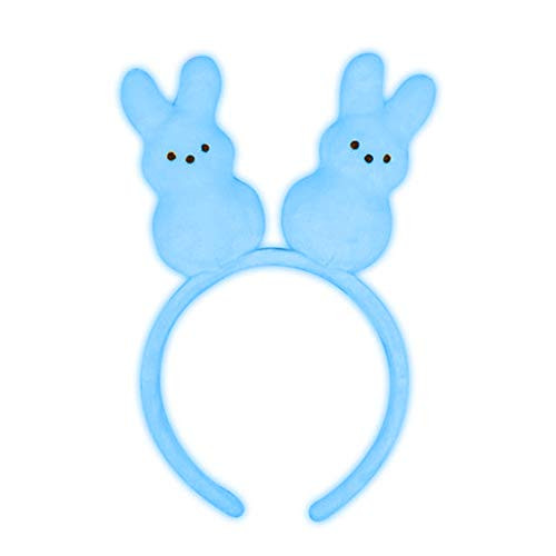Peeps Bunny Plush Easter Themed Headband Hair Accessory (Blue)