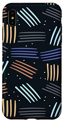 iPhone XS Max Design Gift Cool Abstract Pattern Black Pastel Blue Yellow Case