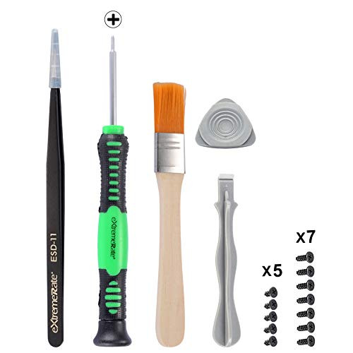eXtremeRate PH00 Screwdriver Set Opening Tools Repair Kits for Playstation 4 PS4 PS3 Controller with Spare Screws Tweezers Prying Tool and Cleaning Brush