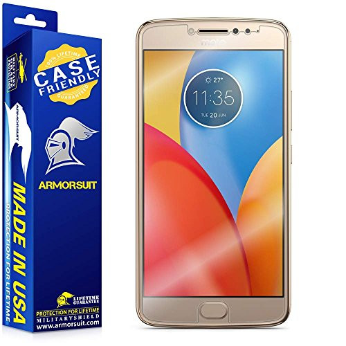 ArmorSuit Motorola Moto E4 Plus/Moto E Plus (4th Generation) Screen Protector [Case Friendly] MilitaryShield Anti-Bubble Screen Protector - HD Clear Anti-Bubble Film