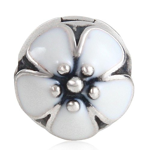 Clip Charms Darling Daisies 925 Sterling Silver Clip Beads - Fit DIY Bracelets