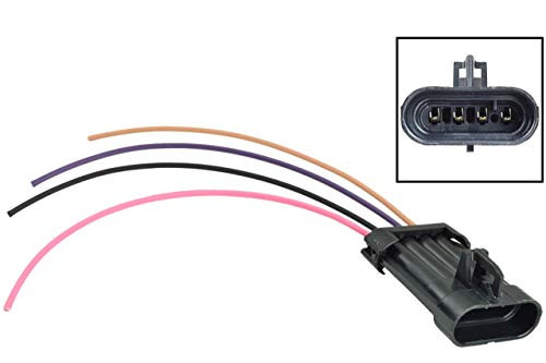 ICT Billet GM LS O2 Oxygen Sensor Flat 4-Wire Male Harness Connector Plug Pigtail WP0XY31