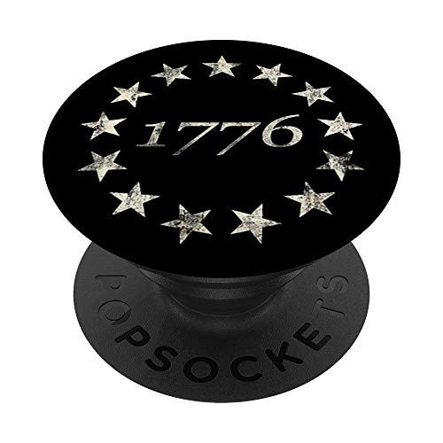 13 Star Flag Betsy Ross Distressed American Flag 1776 PopSockets PopGrip: Swappable Grip for Phones  and  Tablets
