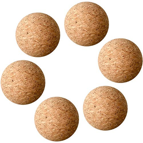 Wine Cork Ball Wooden Cork Ball Stopper for Wine Decanter Carafe Bottle Replacement (6 Pieces,2.4 Inch/ 6.1 cm)