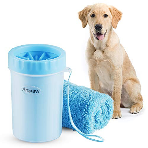Dog Paw Cleaner, Anipaw 2-in-1 Silicone Dog Paw Washer Cup with Towel, Portable Pet Cleaning Brush Feet Cleaner for Dog Cat Grooming with Muddy Paws Dog Paw Cleaner, Anipaw 2-in-1 Silicone Dog Paw Washer Cup with Towel, Portable Pet Cleaning Brush Feet Cleaner for Dog Cat Grooming with Muddy Paws