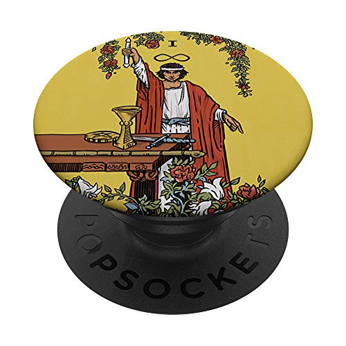 The Magician Tarot Card Pagan Witch Divination Occult Gift PopSockets PopGrip: Swappable Grip for Phones  and  Tablets