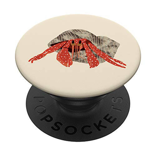 Red and Tan Hermit Crab PopSockets PopGrip: Swappable Grip for Phones  and  Tablets