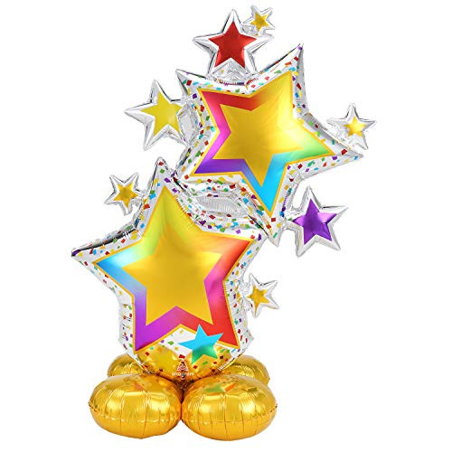 amscan 59 inch Anagram Colorful Star Cluster Airloonz Foil Balloon, Multicolor amscan 59 inch Anagram Colorful Star Cluster Airloonz Foil Balloon, Multicolor