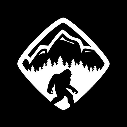 Sasquatch Life Crossing Decal Vinyl Sticker|Cars Trucks Vans Walls Laptop| White |5.5 x 5.5 in|CCI1336