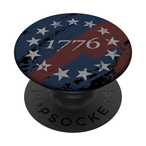 13 Star Betsy Ross Distressed Vintage American Flag 1776 PopSockets PopGrip: Swappable Grip for Phones  and  Tablets