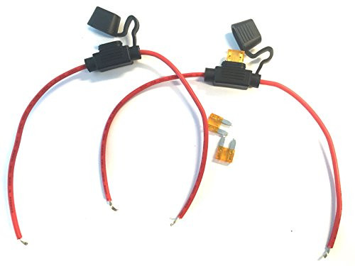 Inline Blade Fuse Holder Cable Leads Fuse Protection Kit - (for auto 12V 24V) 5 Amp