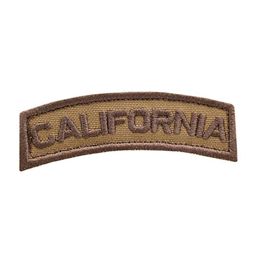 LEGEEON Coyote California Shoulder Tab CA State Tan Army Morale Tactical Hook and Loop Patch