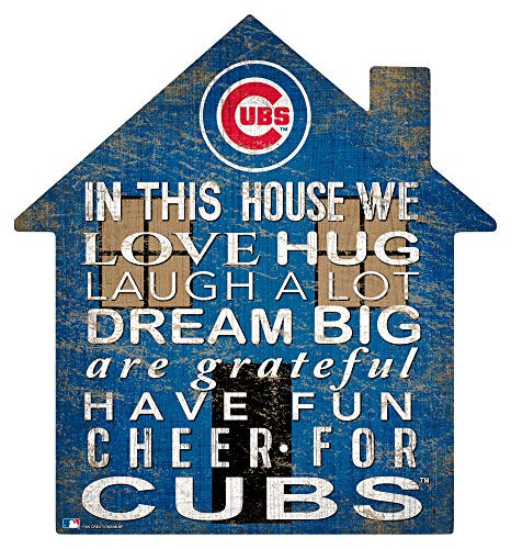 Fan Creations MLB Chicago Cubs Unisex Chicago Cubs House Sign, Team Color, 12 inch