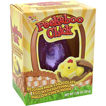 Easter Peekaboo Milk Chocolate Egg With Marshmallow Chick, 1.05 Ounce - 6 Count Pack