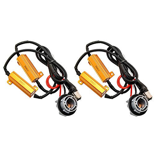 Led Headlight Decoder, 2PCS Load Resistor Fix LED Bulb Hyper Flash Error Turn Signal Light canceller (1157)