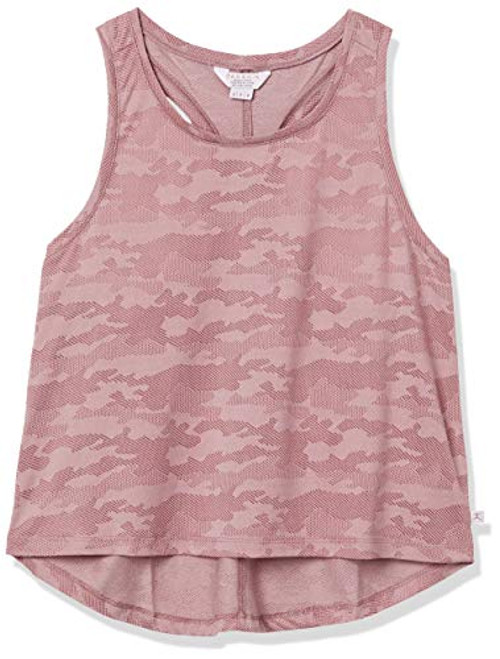 Danskin Women's Essential Camo Racer Back Tank, Lilac Shade, Large