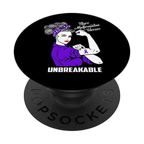 Chiari Malformation Warrior Unbreakable - Awareness PopSockets PopGrip: Swappable Grip for Phones  and  Tablets