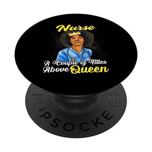 African American Nurse Black Nursing ER RN Doctor PopSockets PopGrip: Swappable Grip for Phones  and  Tablets