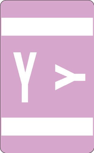 Smead AlphaZ Acc Color-Coded Alphabetic Label, Y, Label Roll, Lavender, 250 Labels per Roll (67125)