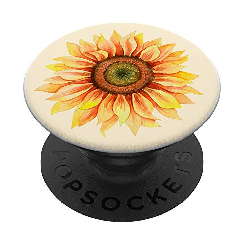 Beautiful Yellow Flowers Aesthetics Floral Gift Sunflower PopSockets PopGrip: Swappable Grip for Phones  and  Tablets