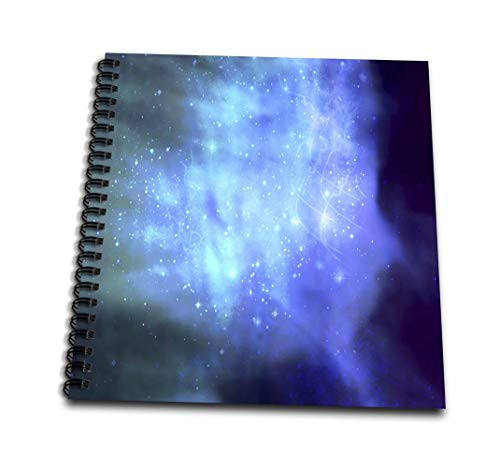 3dRose db_151332_3 Blue Space with Stars - Outer Space Texture - Magical Galaxies Nebulas - Science Fiction Sci-Fi - Mini Notepad, 4 by 4 inch
