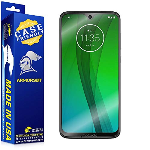 ArmorSuit Motorola Moto G7 Screen Protector [Case Friendly] MilitaryShield Screen Protector for Motorola Moto G7 - HD Clear Anti-Bubble Film