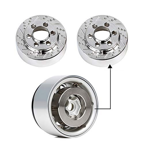 INJORA RC Brass Weights 2pcs RC Wheel Weights Counterweights for 1:10 RC Crawler TRX4 TRX6 Axial SCX10 90046 AXI03007 (Set A)