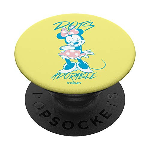 Disney Minnie Mouse Pastel Dots Adorable on Yellow PopSockets Grip and Stand for Phones and Tablets