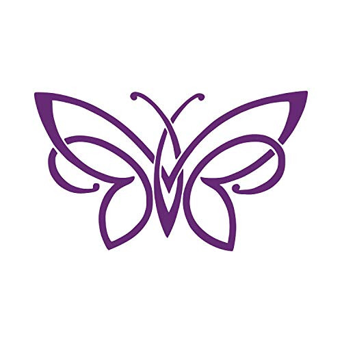 Unique Butterfly  Pick Color  Vinyl Transfer Sticker Decal for Laptop/Car/Truck/Window/Bumper (4 inch x 2.3 inch, Purple)