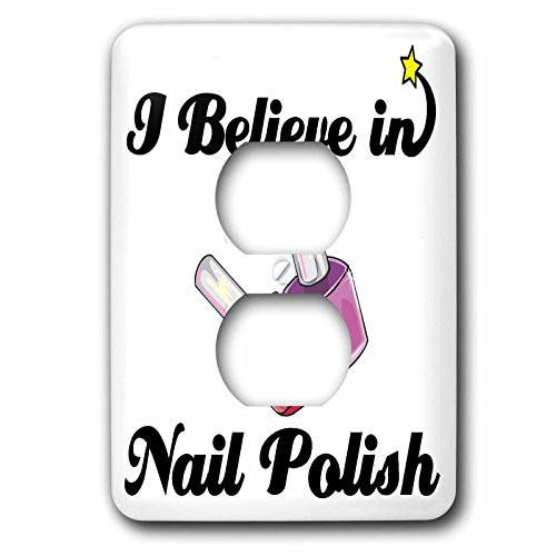 3dRose LSP_105384_6"I Believe in Nail Polish 2 Plug Outlet Cover, Multicolor 3dRose LSP_105384_6"I Believe in Nail Polish 2 Plug Outlet Cover, Multicolor