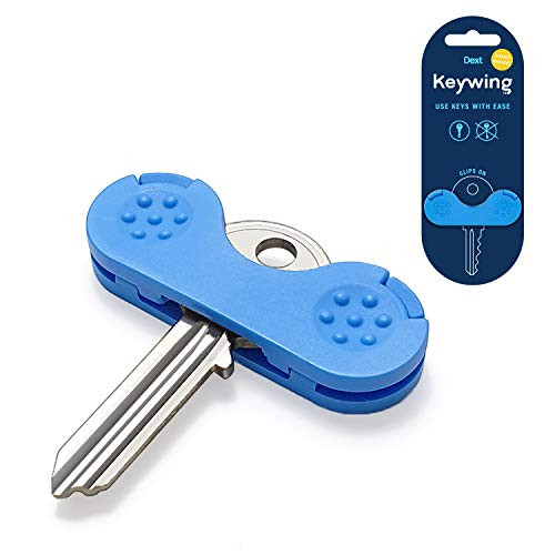 Keywing Key Turner Aid. Award Winning. Makes Keys Much Easier to find, Grip and Turn. Popular as an Arthritis, MS, Elderly, weak Grip  and  Hand Strength Mobility aid to Help use Keys with Ease. Blue.