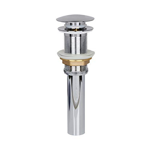 YKLP Bathroom Faucet Vessel Vanity Sink Drain Stopper without Overflow Polished Chrome Pop Up Drain