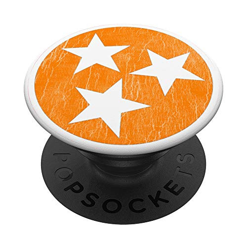 TN Tennessee Flag Volunteer State Vintage Orange White PopSockets Grip and Stand for Phones and Tablets TN Tennessee Flag Volunteer State Vintage Orange White PopSockets Grip and Stand for Phones and Tablets