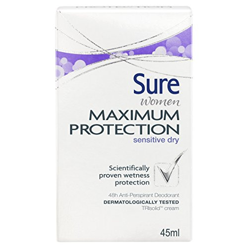 Sure Women Maximum Protection Sensitive Dry Antiperspirant Deodorant Cream 45ml