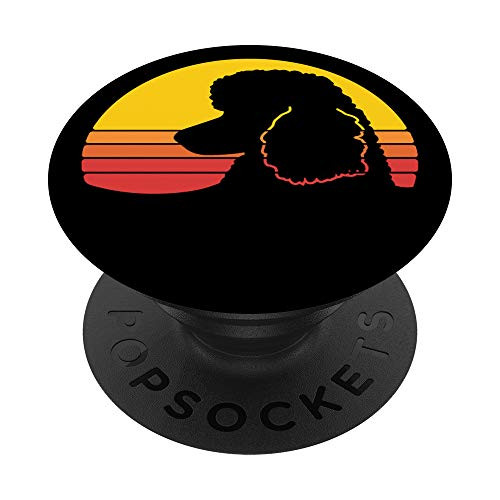 Retro Standard Poodle Mom Caniche Dog Lovers Gift PopSockets PopGrip: Swappable Grip for Phones  and  Tablets