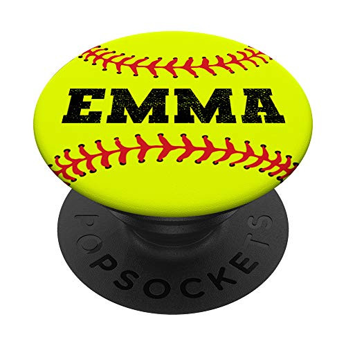 EMMA Softball Catcher and Pitcher Personalized Name Gift PopSockets PopGrip: Swappable Grip for Phones and Tablets EMMA Softball Catcher and Pitcher Personalized Name Gift PopSockets PopGrip: Swappable Grip for Phones and Tablets