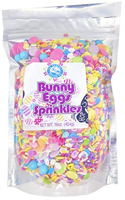 The Gourmet Baking Company Easter Bunny Egg Sprinkles 16 Ounce Bag Easter Cupcake Sprinkles, Easter Pastel Sprinkles The Gourmet Baking Company Easter Bunny Egg Sprinkles 16 Ounce Bag Easter Cupcake Sprinkles, Easter Pastel Sprinkles