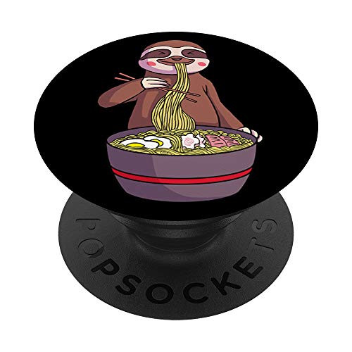 Ramen Sloth Kawaii Anime Shirt Japanese Food Lover Gift PopSockets Grip and Stand for Phones and Tablets
