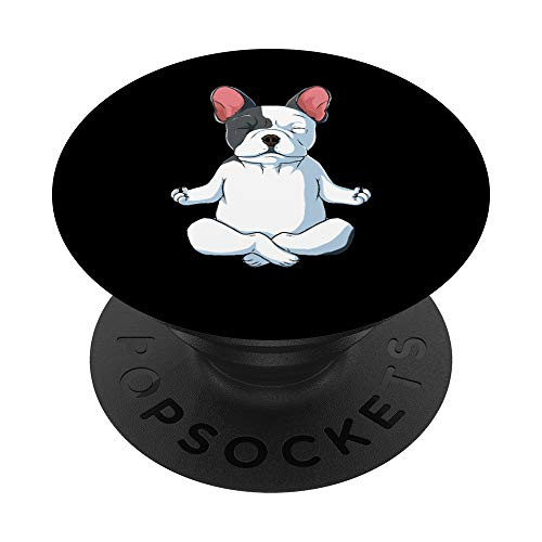 Yoga French Bulldog Frenchie PopSockets PopGrip: Swappable Grip for Phones  and  Tablets