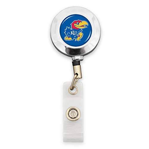 University of Kansas Jayhawks Student ID Holder Badge Reel with Belt Clip