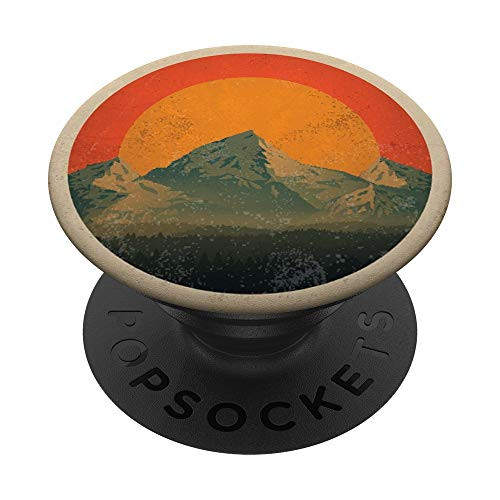 Mountain Vintage Painting Abstract Camping lovers Gift PopSockets PopGrip: Swappable Grip for Phones  and  Tablets