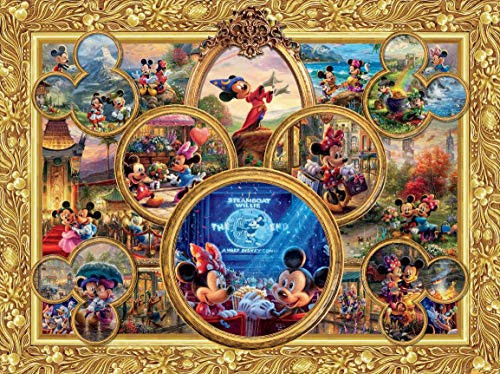 Ceaco Thomas Kinkade The Disney Collection Mickey's 90th Birthday Collage Jigsaw Puzzle, 1500 Pieces